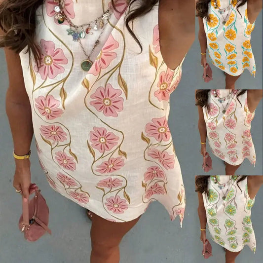 Women's Casual Sleeveless Floral Print Dress