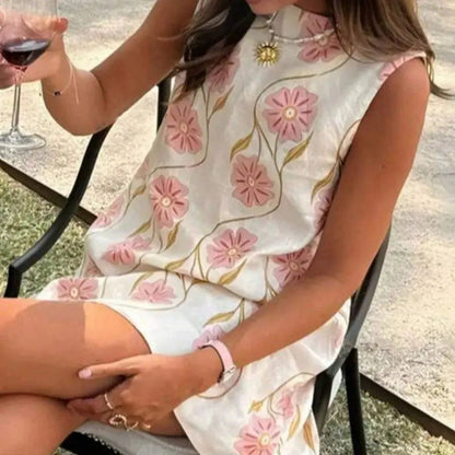 Women's Casual Sleeveless Floral Print Dress