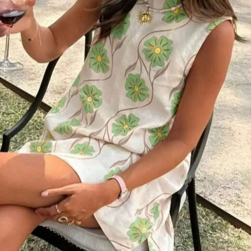 Women's Casual Sleeveless Floral Print Dress