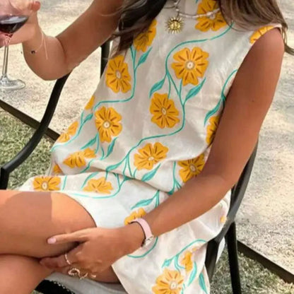 Women's Casual Sleeveless Floral Print Dress