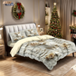 🎄 NU 49% KORTING! ✨ Feestelijke kerstset van 3-delige dekbedovertrekken - zacht geborsteld polyester met kerstmotieven voor een gezellige seizoensdecoratie 🛏️❤️