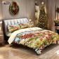 🎄 NU 49% KORTING! ✨ Feestelijke kerstset van 3-delige dekbedovertrekken - zacht geborsteld polyester met kerstmotieven voor een gezellige seizoensdecoratie 🛏️❤️