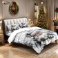 🎄 NU 49% KORTING! ✨ Feestelijke kerstset van 3-delige dekbedovertrekken - zacht geborsteld polyester met kerstmotieven voor een gezellige seizoensdecoratie 🛏️❤️