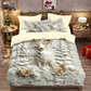 🎄 NU 49% KORTING! ✨ Feestelijke kerstset van 3-delige dekbedovertrekken - zacht geborsteld polyester met kerstmotieven voor een gezellige seizoensdecoratie 🛏️❤️