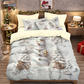 🎄 NU 49% KORTING! ✨ Feestelijke kerstset van 3-delige dekbedovertrekken - zacht geborsteld polyester met kerstmotieven voor een gezellige seizoensdecoratie 🛏️❤️
